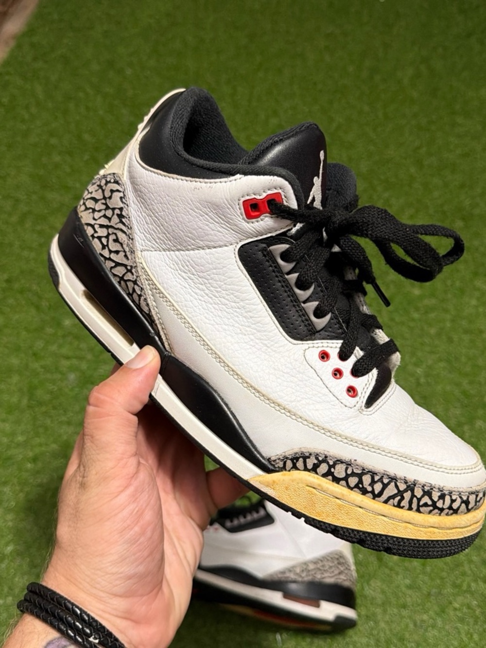 Jordan Men's White Black Red Sneakers